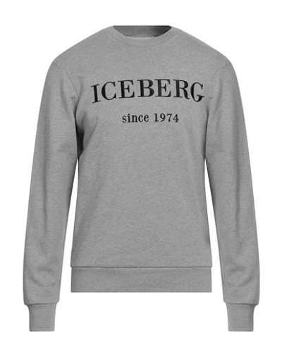 Iceberg Man Sweatshirt Grey Size Xl Cotton