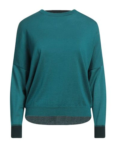 Niū Woman Sweater Emerald Green Size M Wool, Viscose, Polyamide, Polyester