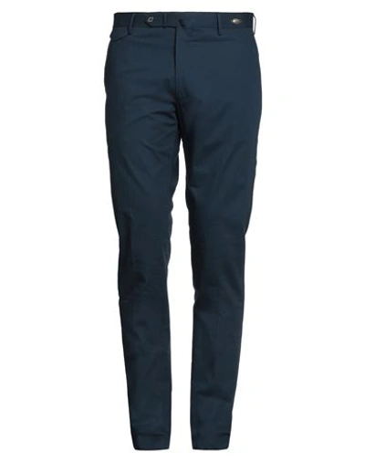 Tagliatore Man Pants Navy Blue Size 34 Cotton In Navy Blue