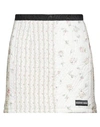 Marine Serre Woman Mini Skirt White Size 8 Cotton, Recycled Polyester, Polyester In White