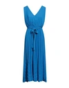 Kaos Woman Midi Dress Azure Size 12 Polyester In Blue