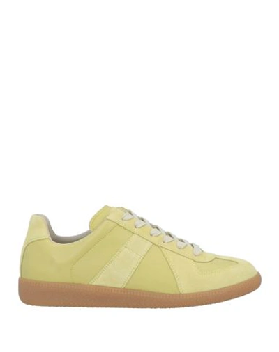 Maison Margiela Woman Sneakers Yellow Size 10.5 Soft Leather