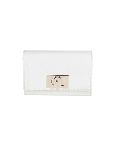 Furla 1927 M Compact Wallet Woman Wallet Off White Size - Soft Leather