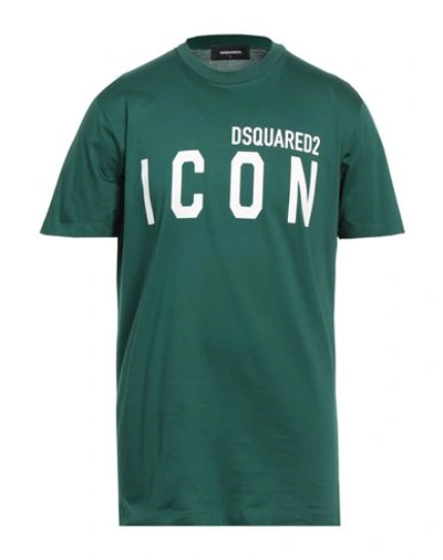 Dsquared2 Man T-shirt Green Size Xxl Cotton