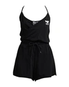 Juicy Couture Woman Jumpsuit Black Size L Cotton, Polyester In Black