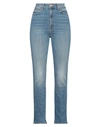 Mother Woman Denim Pants Blue Size 29 Organic Cotton, Lyocell, Elastane In Blue