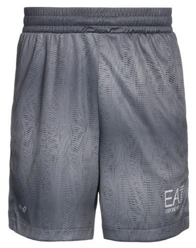 Ea7 Man Shorts & Bermuda Shorts Grey Size 3xl Polyester