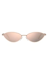 Chiara Ferragni Cat Eye Frame Sunglasses In Gold Copper/ Rose Gold