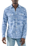 FAHERTY LEGEND ALOHA PRINT BRUSHED KNIT BUTTON-UP SHIRT