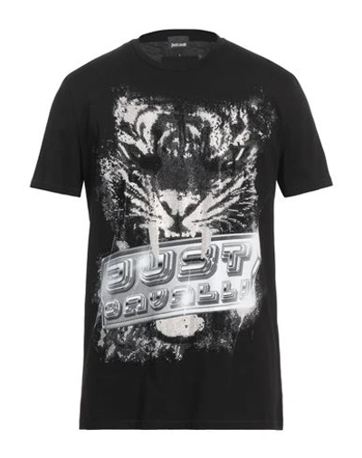 Just Cavalli Man T-shirt Black Size Xl Cotton