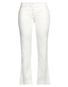 Re-hash Re_hash Woman Pants White Size 27 Lyocell, Cotton, Elastane
