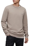 Allsaints Raven Crewneck Sweater In Stone Taupe
