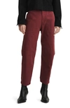 Rag & Bone Leyton Workwear Ankle Pants In Burgundy