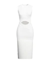Vicolo Woman Midi Dress White Size Onesize Viscose, Polyester