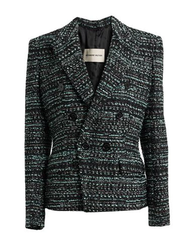 Alexandre Vauthier Woman Blazer Sky Blue Size 8 Polyamide, Polyester, Textile Fibers, Cotton, Wool