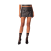 Edikted Ziva Faux Leather Miniskirt In Black