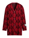 Just Cavalli Man Cardigan Red Size M Wool, Acrylic, Polyamide, Mohair Wool In Red