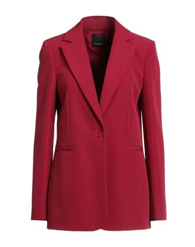 Pinko Woman Blazer Red Size 6 Polyester, Elastane In Red