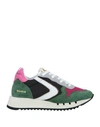 Valsport Woman Sneakers Green Size 5.5 Leather, Textile Fibers