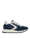 Valsport Woman Sneakers Navy Blue Size 5.5 Soft Leather, Textile Fibers