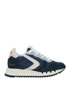 Valsport Woman Sneakers Navy Size 4 Soft Leather, Textile Fibers In Navy Blue