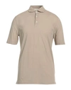 Filippo De Laurentiis Man Polo Shirt Khaki Size 40 Cotton In Beige