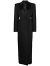 Wardrobe.nyc Black Tailored Satin-lapels Long Coat In Black