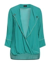 Elisabetta Franchi Woman Blouse Turquoise Size 4 Viscose In Blue