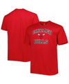 PROFILE MEN'S RED CHICAGO BULLS BIG AND TALL HEART AND SOUL T-SHIRT