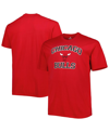 Profile Men's Red Chicago Bulls Big And Tall Heart And Soul T-shirt In Red