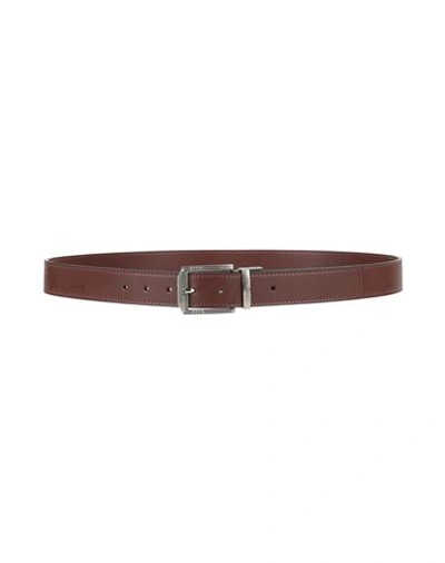 Cavalli Class Man Belt Brown Size 43 Leather