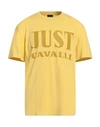 Just Cavalli Man T-shirt Yellow Size 3xl Cotton