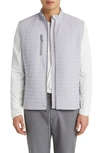 Johnnie-o Crosswind Quilted Performance Vest In Grey
