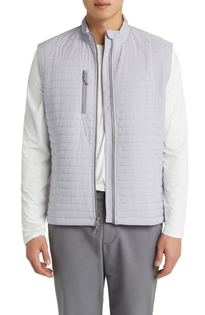 Johnnie-o Crosswind Quilted Performance Waistcoat In Grey