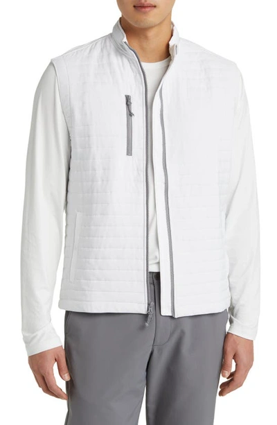 Johnnie-o Crosswind Quilted Performance Waistcoat In White