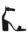 Gianvito Rossi Woman Sandals Black Size 8.5 Soft Leather