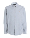 Polo Ralph Lauren Slim Fit Oxford Shirt Man Shirt Grey Size Xxl Cotton In Grey