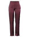 N°21 Woman Pants Burgundy Size 2 Cupro In Red