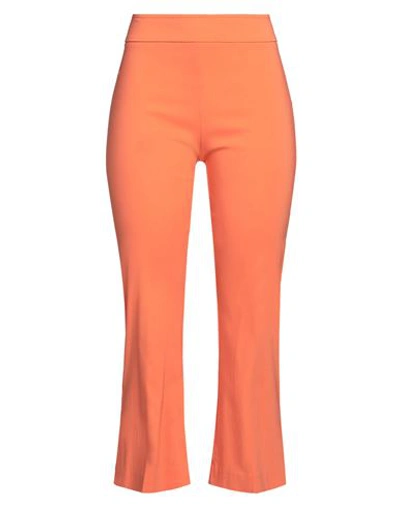 Avenue Montaigne Woman Pants Orange Size 6 Viscose, Polyamide, Elastane