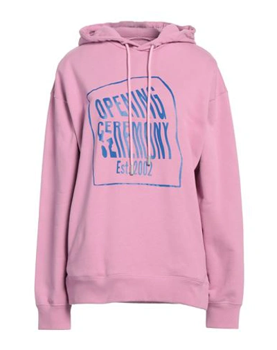 Opening Ceremony Woman Sweatshirt Pink Size Xxs Cotton, Elastane