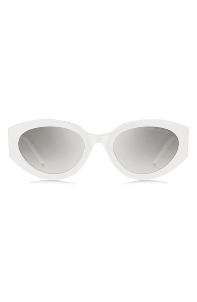 Marc Jacobs Women's Marc 694/g/s 54mm Round Sunglasses In White Grey