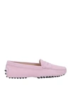 Tod's Woman Loafers Blush Size 8 Calfskin In Pink