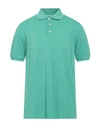 Fedeli Man Polo Shirt Green Size 38 Cotton
