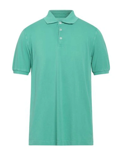 Fedeli Man Polo Shirt Green Size 38 Cotton