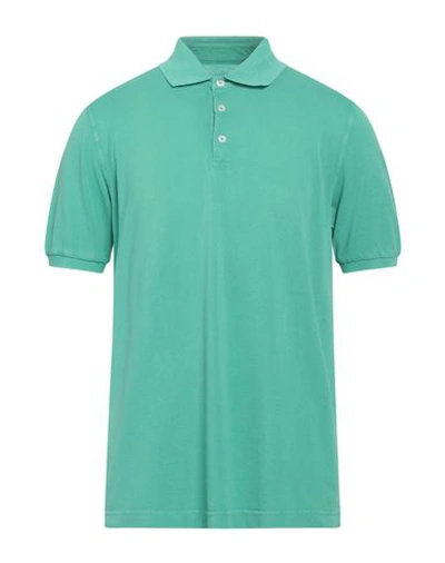 Fedeli Man Polo Shirt Green Size 42 Cotton