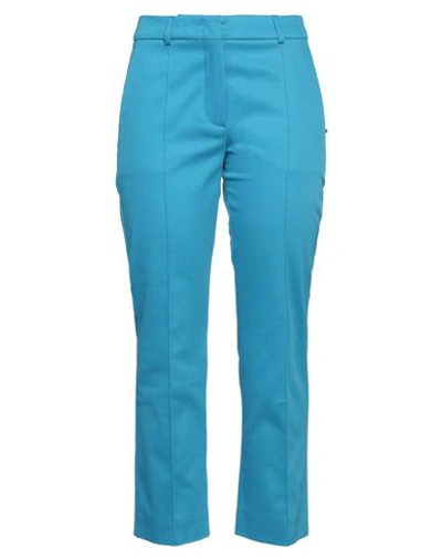 Sportmax Woman Pants Azure Size 4 Cotton, Elastane In Blue