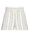 Dior Woman Shorts & Bermuda Shorts Cream Size 4 Cotton, Silk In White