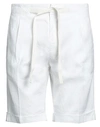 Entre Amis Man Shorts & Bermuda Shorts White Size 30 Linen, Cotton, Elastane