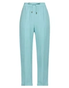 Pinko Woman Pants Turquoise Size 4 Viscose, Linen In Blue