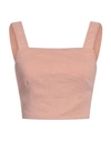 Pinko Woman Top Blush Size 10 Linen, Viscose, Elastane
